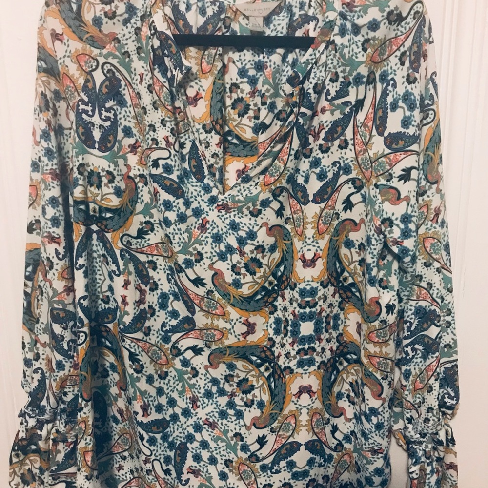 Peacock patterned blouse